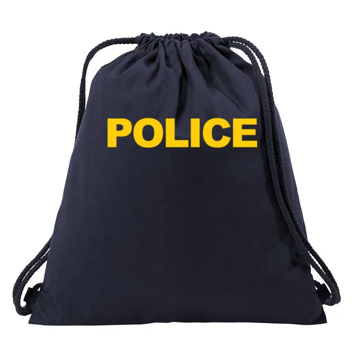 Police Gift Front And Back Print Police Law Enforcet Drawstring Bag