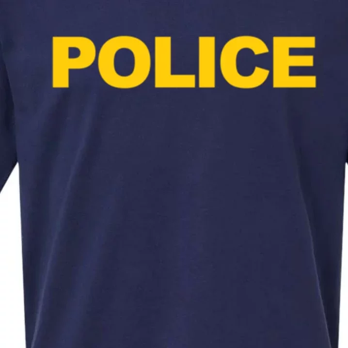 Police Gift Front And Back Print Police Law Enforcet Sueded Cloud Jersey T-Shirt