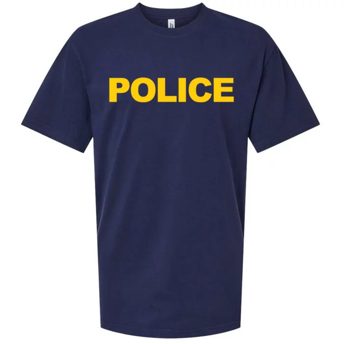 Police Gift Front And Back Print Police Law Enforcet Sueded Cloud Jersey T-Shirt