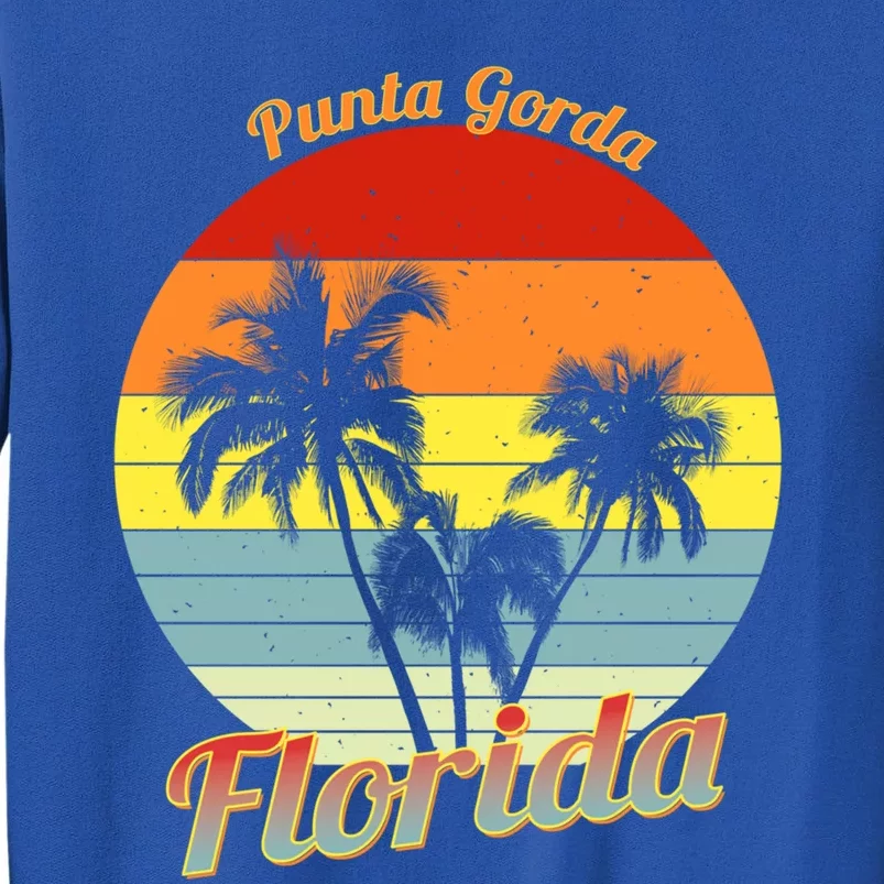 Punta Gorda Florida Retro Tropical Palm Trees Vacation Cute Gift Tall Sweatshirt