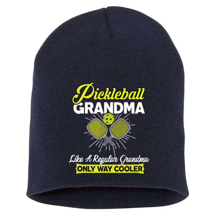 Pickleball Grandma Funny Wo Player Pickle Ball Short Acrylic Beanie