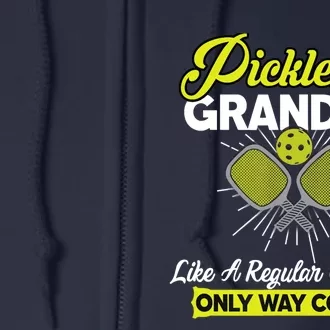 Pickleball Grandma Funny Wo Player Pickle Ball Full Zip Hoodie