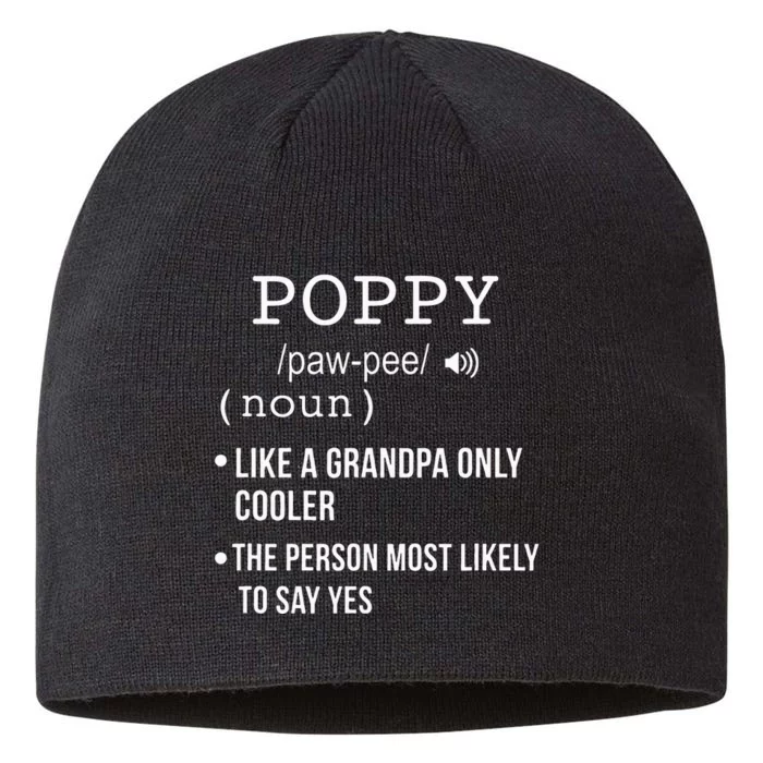 Poppy Gift from Grand Fathers Day Poppy Definition 8 1/2in Sustainable Knit Beanie