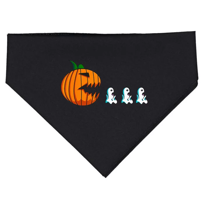 Pumpkin Ghosts Funny Halloween For Women Kids Men USA-Made Doggie Bandana