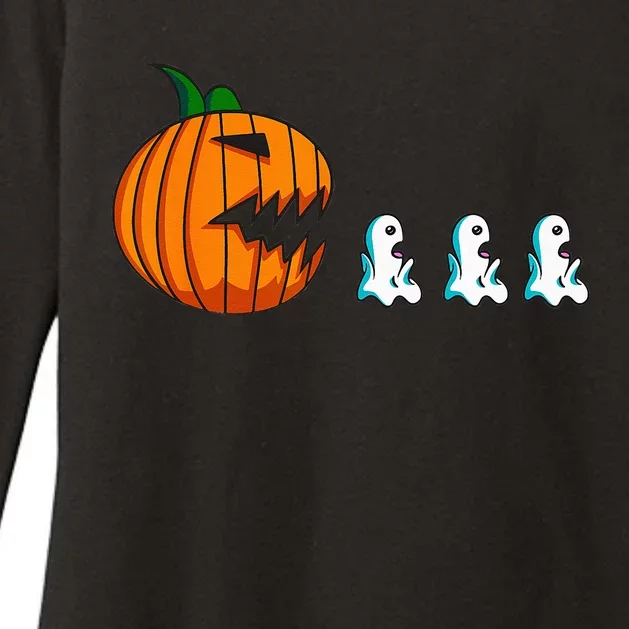 Pumpkin Ghosts Funny Halloween For Women Kids Men Womens CVC Long Sleeve Shirt