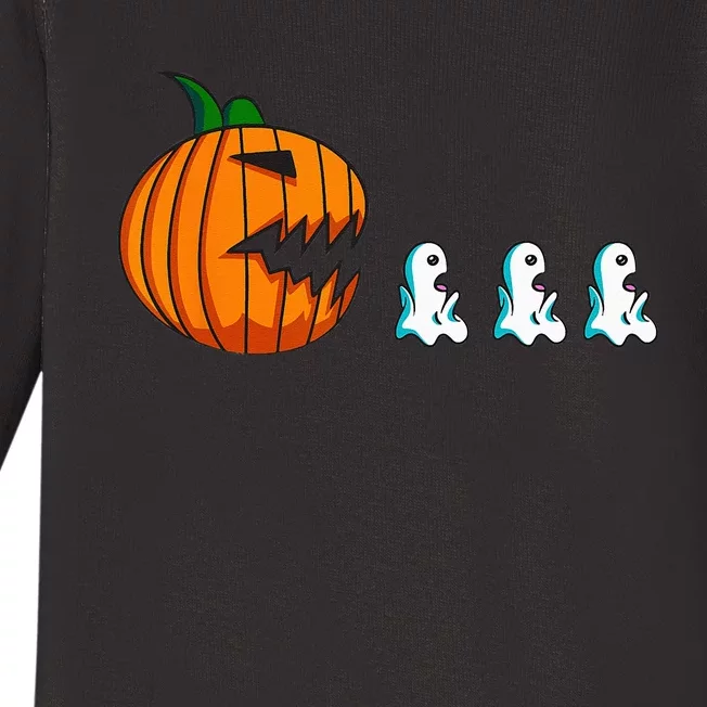 Pumpkin Ghosts Funny Halloween For Women Kids Men Baby Long Sleeve Bodysuit