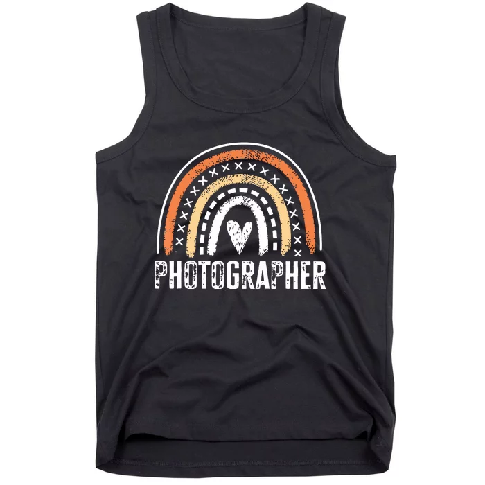 Photographer Gifts For Women Funny Rainbow Photography Tank Top