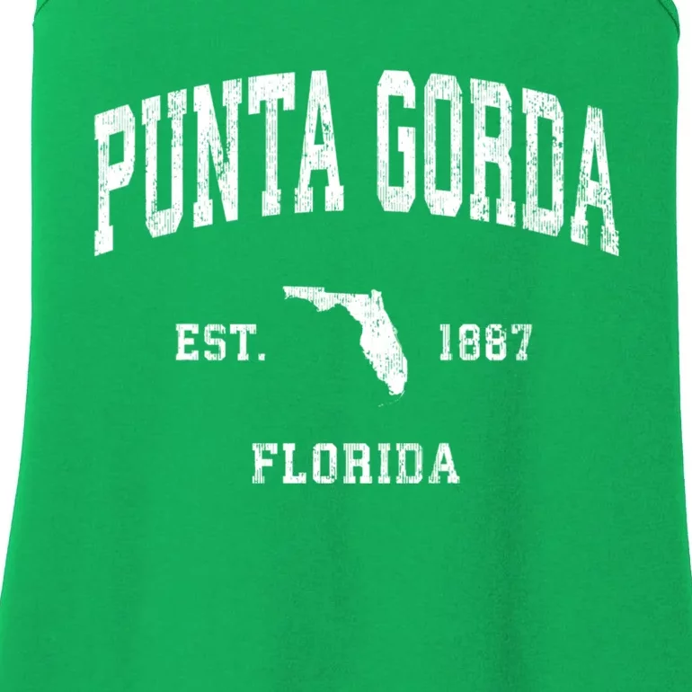 Punta Gorda Florida Fl Vintage Athletic Sports Ladies Essential Tank