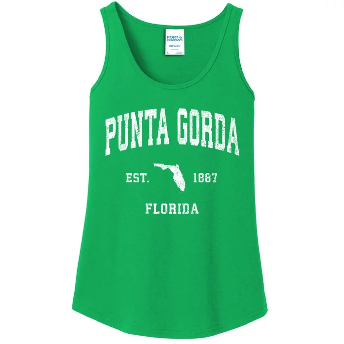 Punta Gorda Florida Fl Vintage Athletic Sports Ladies Essential Tank