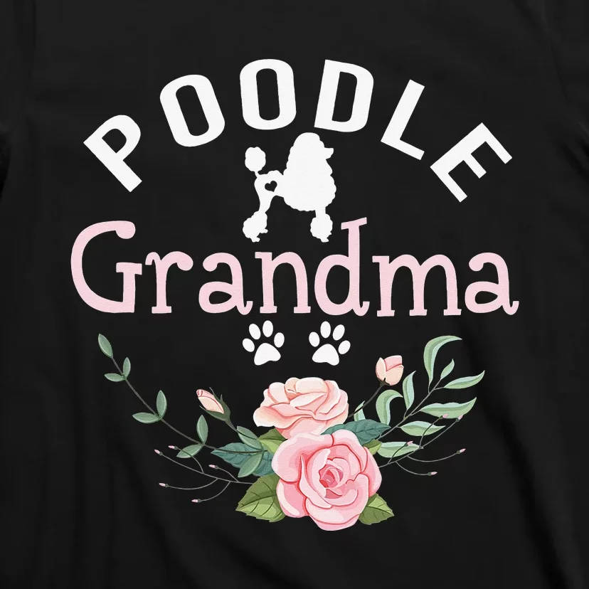 Poodle Grandma Gifts Wo Mom Poodle Dog Lover Christmas T-Shirt