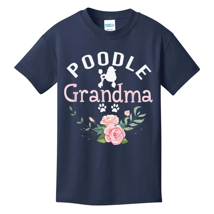 Poodle Grandma Gifts Funny Mom Poodle Dog Lover Christmas Kids T-Shirt