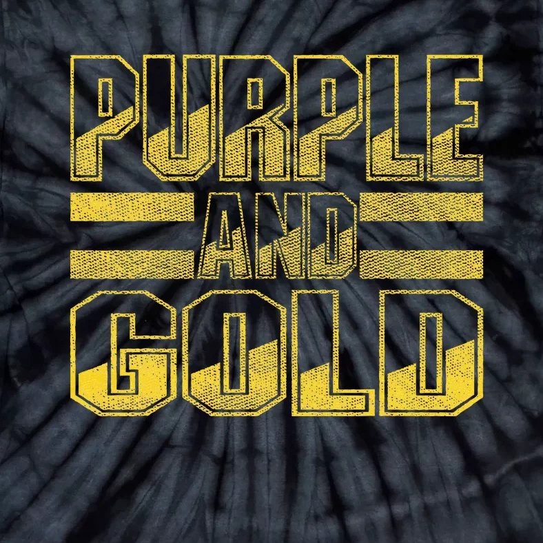 Purple & Gold Game Day Group For High School Football Tie-Dye T-Shirt