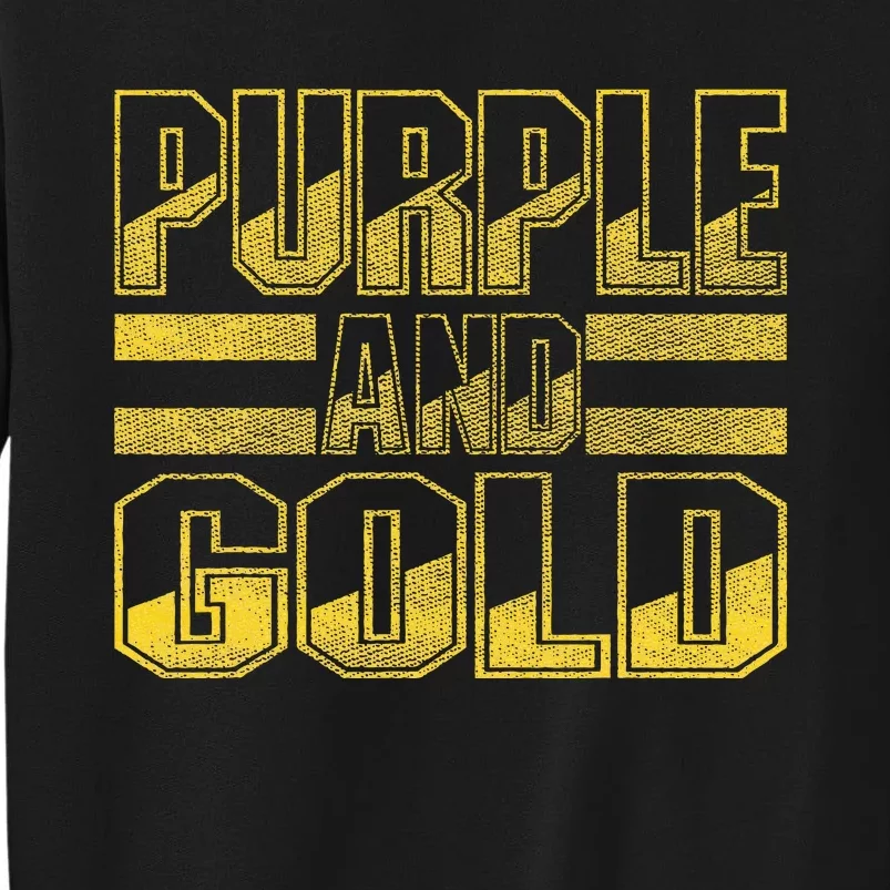 Purple & Gold Game Day Group For High School Football Sweatshirt