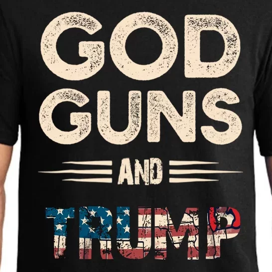 Pro God Guns And Trump Gift Pajama Set