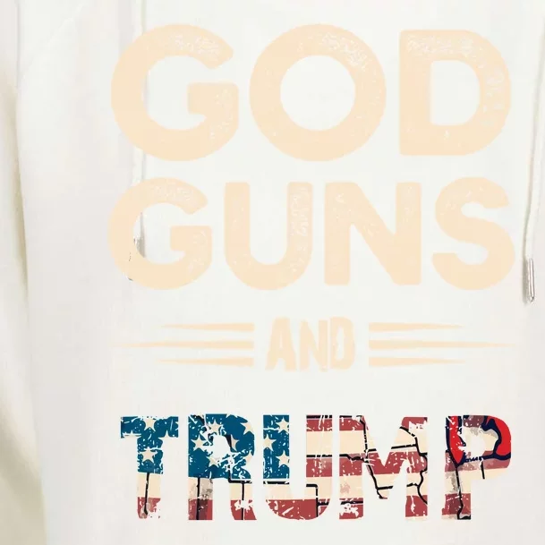 Pro God Guns And Trump Gift Womens Funnel Neck Pullover Hood