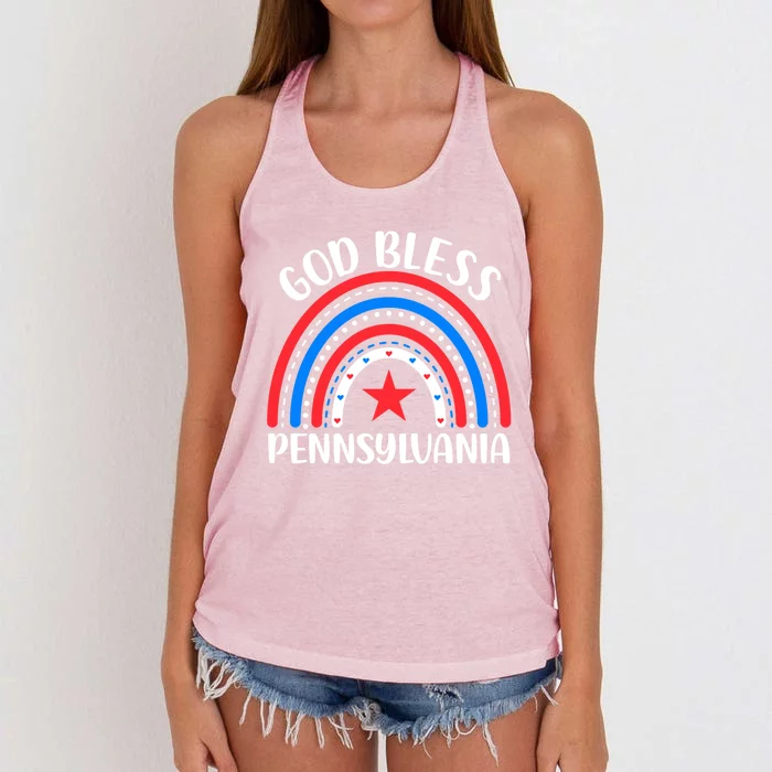 Pennsylvania Great Gift I Love Pennsylvania Usa Gift Women's Knotted Racerback Tank