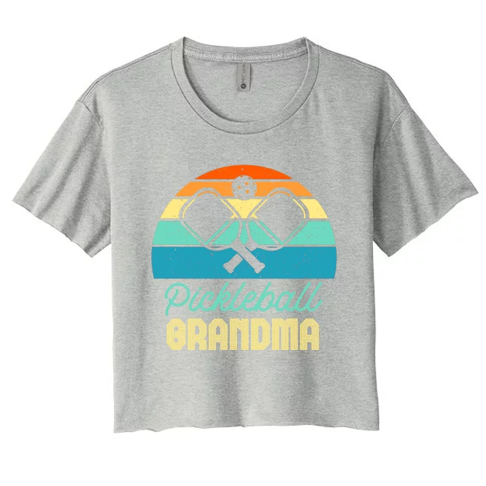 Pickleball Grandma Gift Women's Crop Top Tee