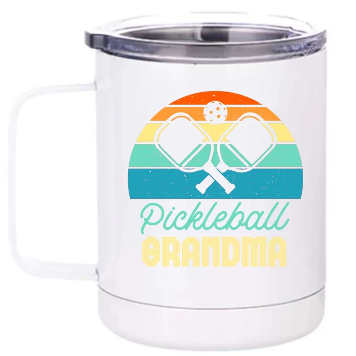 Pickleball Grandma Gift Front & Back 12oz Stainless Steel Tumbler Cup