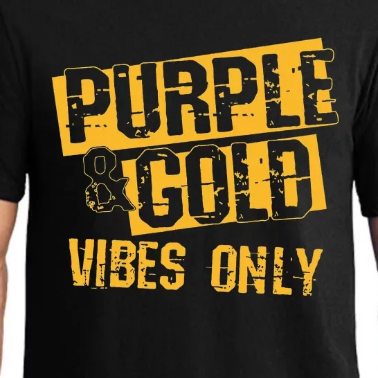 Purple & Gold Game Day Group for High School Football Pajama Set