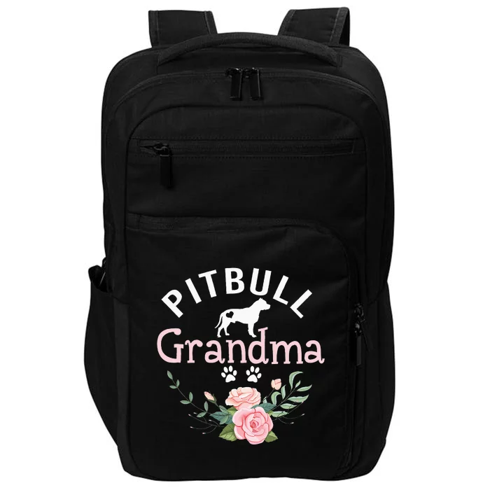 Pitbull Grandma Gifts Mom Pitbull Dog Lover Christmas Impact Tech Backpack