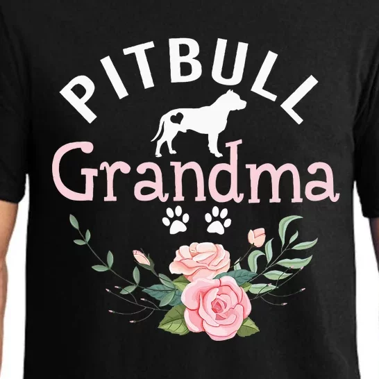 Pitbull Grandma Gifts Mom Pitbull Dog Lover Christmas Pajama Set