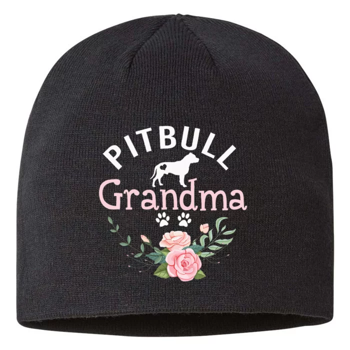 Pitbull Grandma Gifts Mom Pitbull Dog Lover Christmas 8 1/2in Sustainable Knit Beanie