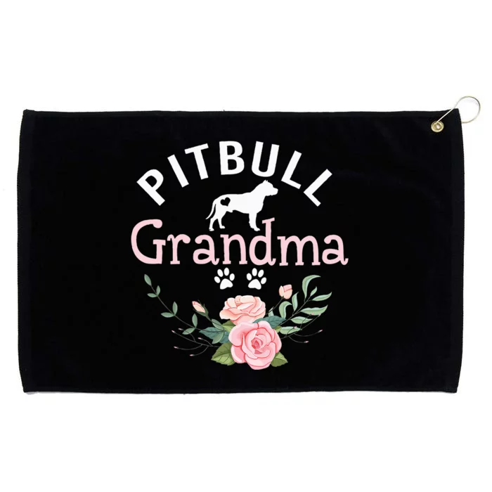 Pitbull Grandma Gifts Mom Pitbull Dog Lover Christmas Grommeted Golf Towel