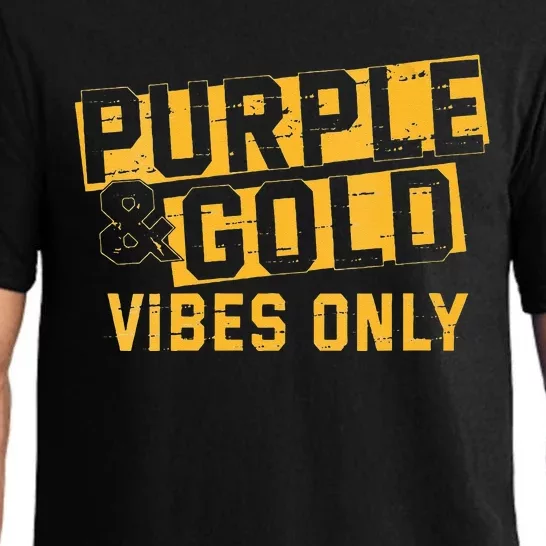 Purple & Gold Game Day Group For High School Football Pajama Set