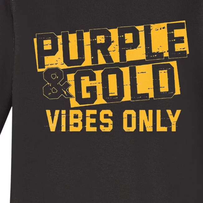 Purple & Gold Game Day Group For High School Football Baby Long Sleeve Bodysuit