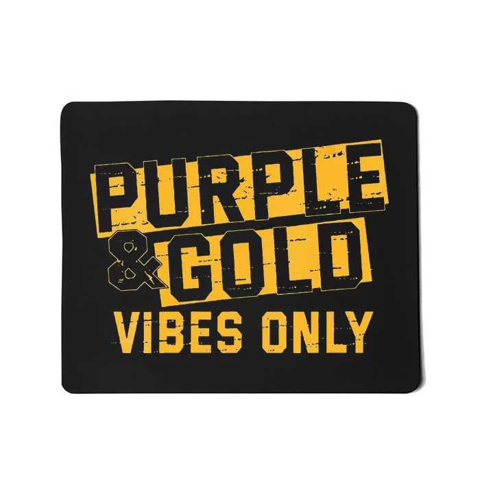 Purple & Gold Game Day Group For High School Football Mousepad