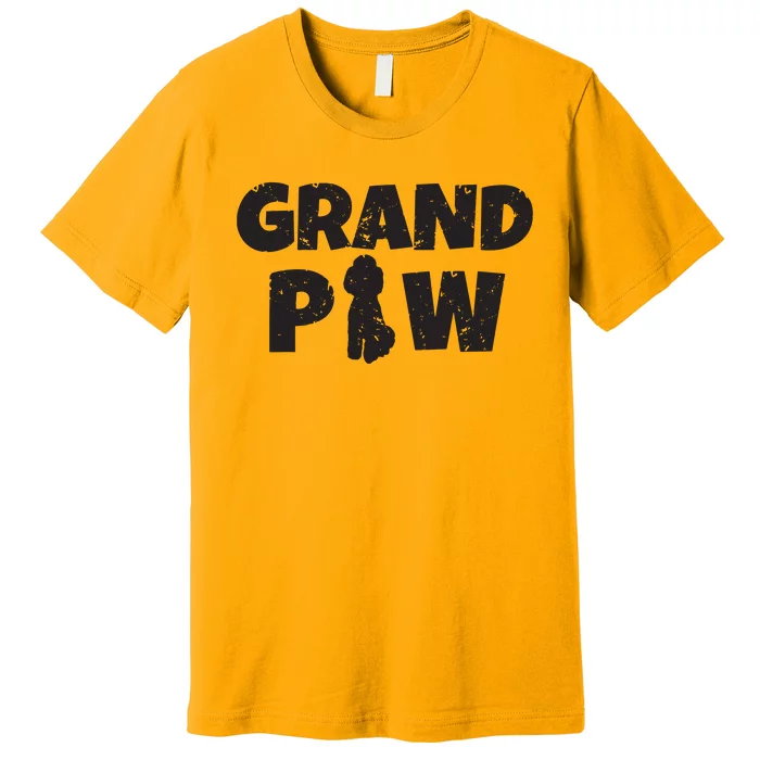 Poodle Grandpa Grand Paw T Dog Puppy Lovers Grandpaw Premium T-Shirt