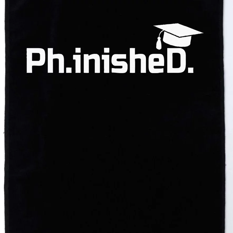 PhD Graduation Gift Phinished Platinum Collection Golf Towel