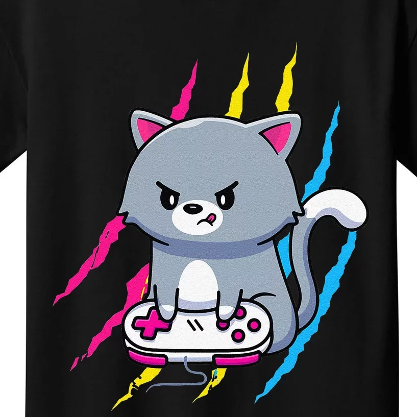 Pansexual Gaymer Geek Pride LGBT Video Game Lover Gift Cat Kids T-Shirt