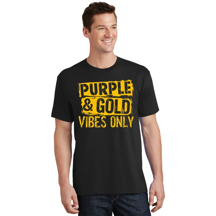 Purple & Gold Game Day Group For High School Football T-Shirt