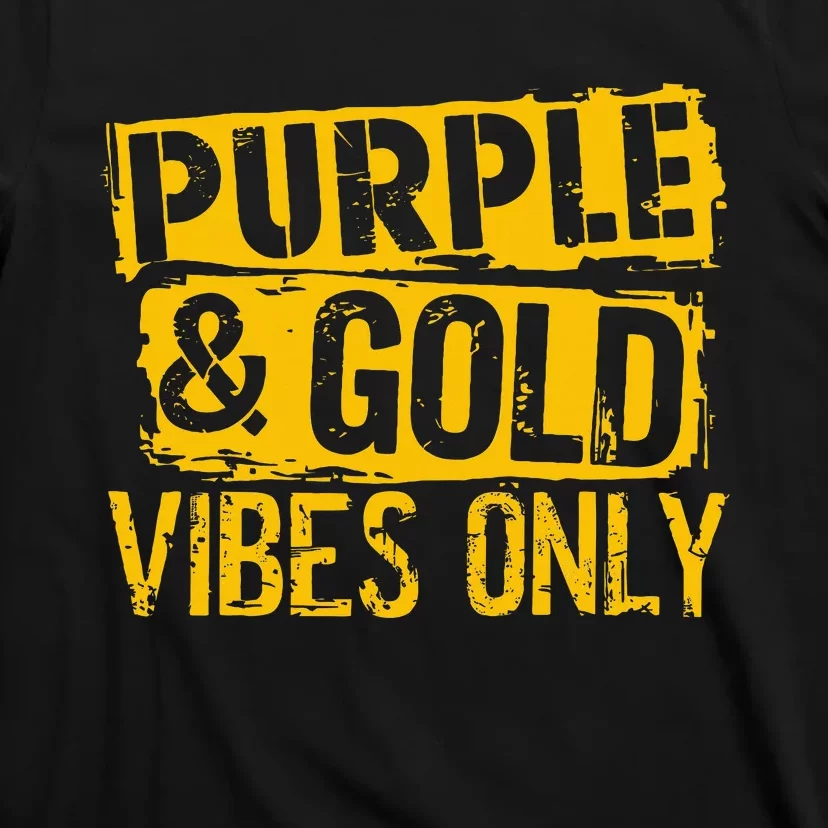 Purple & Gold Game Day Group For High School Football T-Shirt