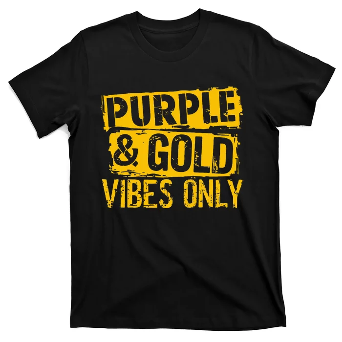 Purple & Gold Game Day Group For High School Football T-Shirt