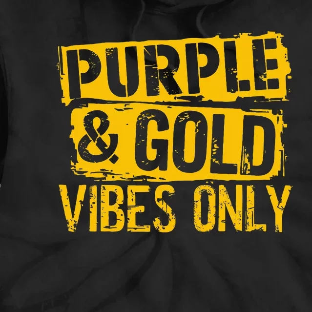 Purple & Gold Game Day Group For High School Football Tie Dye Hoodie