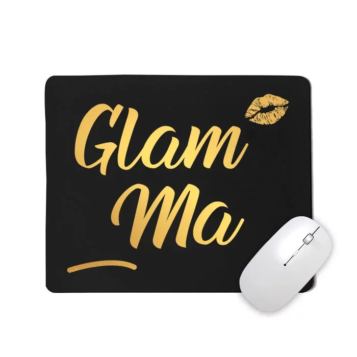 Perfect Glamma Glamma Granny Grandma Gold Kiss Present Gift Mousepad