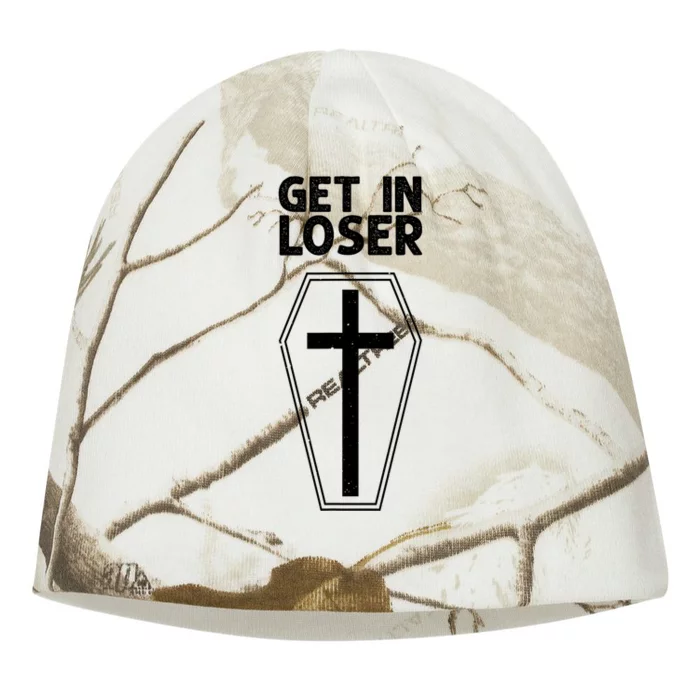 Pastel Goth Gift Funny Get In Loser Aesthetic Kati - Camo Knit Beanie