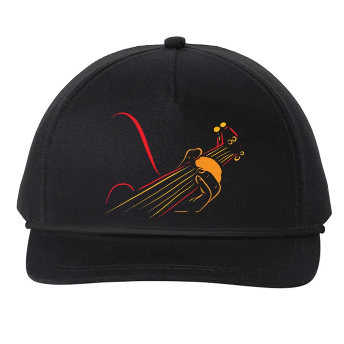 Playing Guitar Guitarist Music Life Funny Gift Snapback Five-Panel Rope Hat