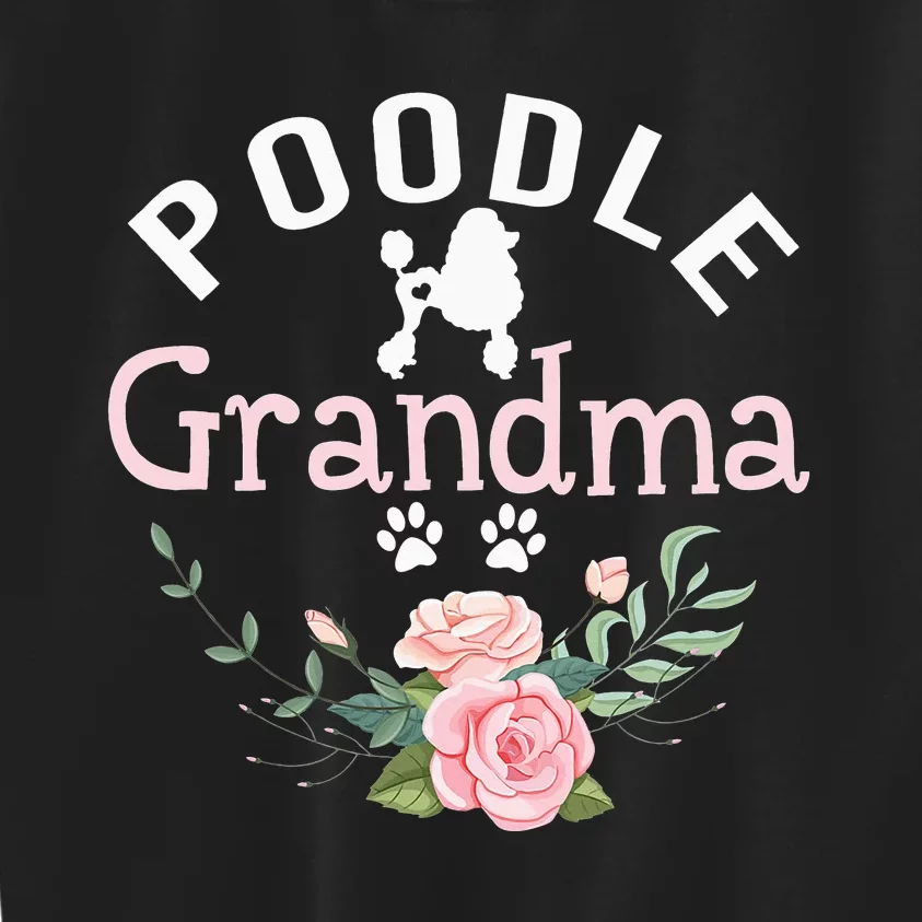 Poodle Grandma Gifts Wo Mom Poodle Dog Lover Christmas Kids Sweatshirt