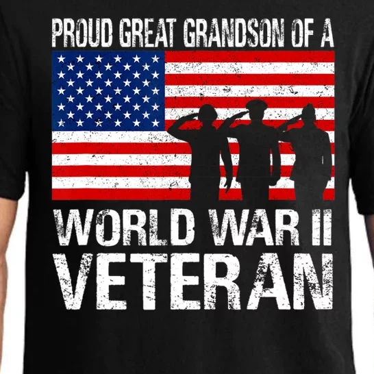 Proud Great Grandson Of A Ww Ii Veteran Family Matching Vet Pajama Set