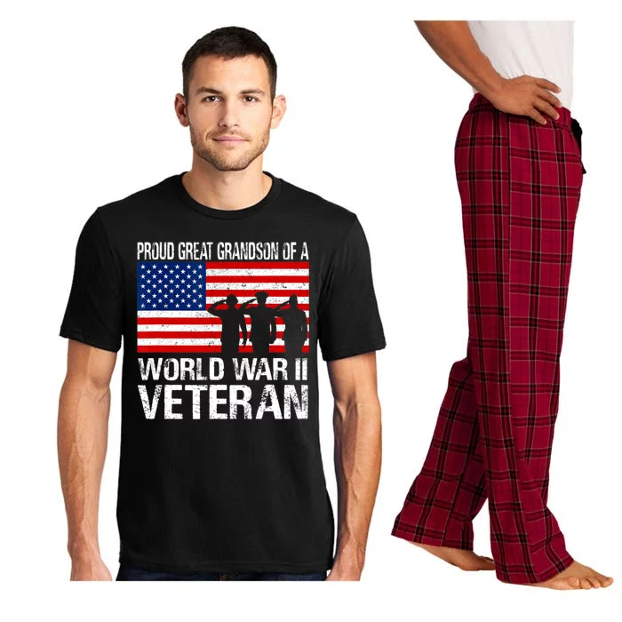 Proud Great Grandson Of A Ww Ii Veteran Family Matching Vet Pajama Set