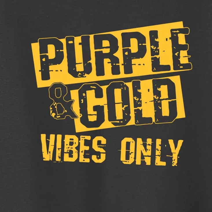 Purple & Gold Game Day Group For High School Football Toddler T-Shirt