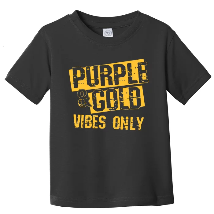 Purple & Gold Game Day Group For High School Football Toddler T-Shirt