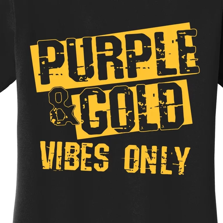 Purple & Gold Game Day Group For High School Football Women's T-Shirt