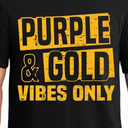 Purple & Gold Game Day Group For High School Football Pajama Set