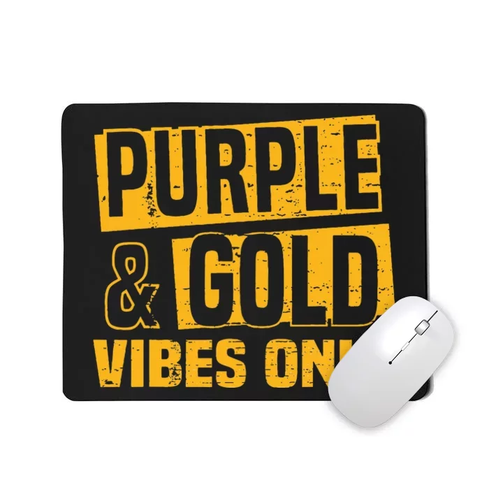 Purple & Gold Game Day Group For High School Football Mousepad