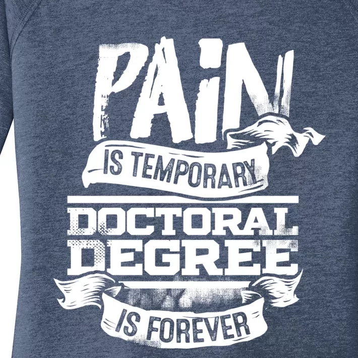 Phd Graduate Gift Idea Funny Doctoral Degree Gift Women's Perfect Tri Tunic Long Sleeve Shirt