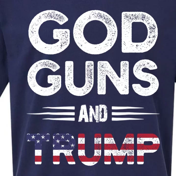 Pro God Guns And Trump Gift Sueded Cloud Jersey T-Shirt